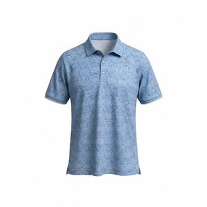1764 Polo Shirt Mens 2XL Blue Anchor Print Short Sleeve Designed in USA